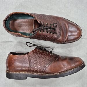 H.S. Trask Bozeman Montana Oxford Saddle shoes men's 11.5 M brown leather